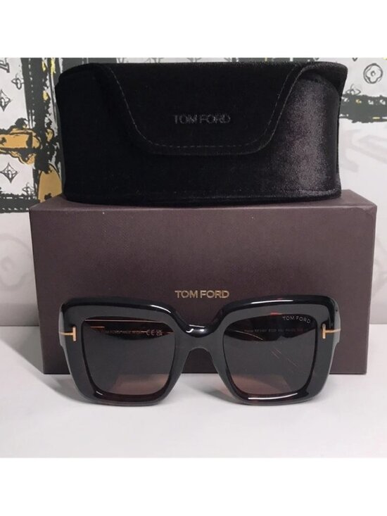 New Authentic Tom Ford Esme TF1157 52J Havana/Brown Sunglasses main image 5